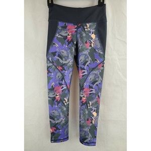 NWT Patagonia Women's (XS) Abstract Jungle-Smolder Blue Centered Crop Tights